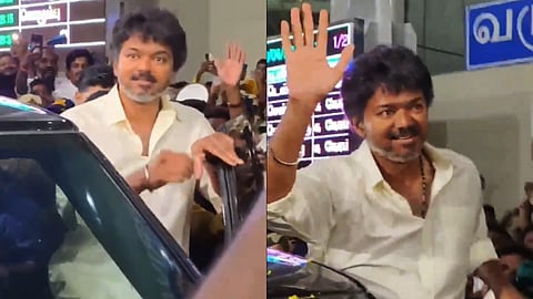Vijay | நள்ளிரவில் கூடிய கூட்டம்... மதுரையில் த.வெ.க. தலைவர் விஜய்-க்கு உற்சாக வரவேற்பு