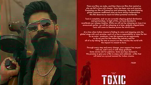 யஷ் ரசிகர்களுக்கு பேரிடி...  மீண்டும் ‘டாக்சிக்’ ரிலீஸ் ஒத்திவைப்பு 