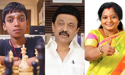 பிரக்ஞானந்தா&nbsp; &nbsp; &nbsp; &nbsp;மு.க.ஸ்டாலின்&nbsp; &nbsp; &nbsp; &nbsp;தமிழிசை சௌந்தரராஜன்&nbsp;