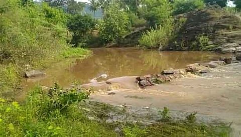 சாத்தியார் அணைக்கு அதிகளவில்  தண்ணீர் வருவதை படத்தில் காணலாம்.