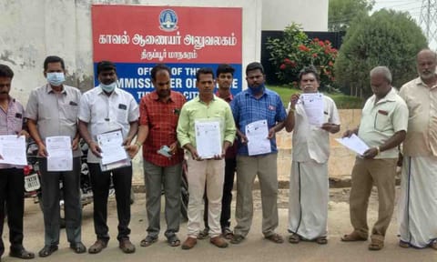 &nbsp;காவல் ஆணையா் அலுவலகத்தில் புகாா் அளித்த தமிழ்நாடு எம்.கே.டி.பேரவை நிர்வாகிகள்