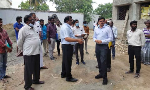 அனைவருக்கும் வீடு வழங்கும் திட்ட குடியிருப்புகளில் மேலாண்மை இயக்குநர் ஆய்வு