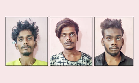 கைதான பாஸ்கர், ராம்குமார், செல்வராஜை படத்தில் காணலாம்.