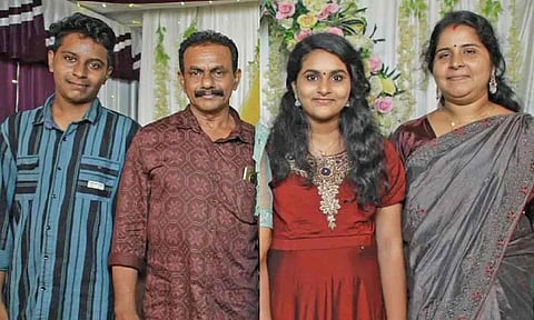 தற்கொலை செய்து கொண்ட மணிகுட்டன் மற்றும் குடும்பத்தினர்.