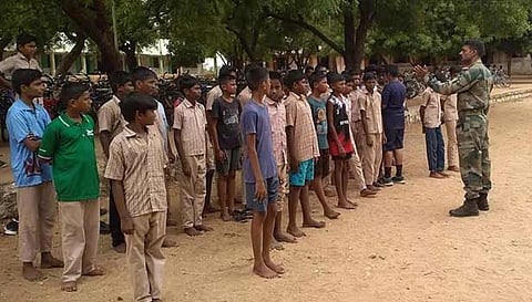 குமாரபாளையம் அரசு பள்ளியில் புதிதாக என்.சி.சி மாணவர்கள் தேர்வு