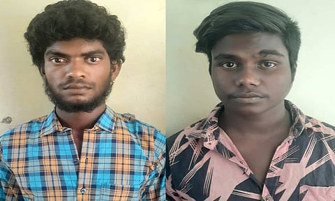 பட்டியில் புகுந்து ஆடு திருடிய 2 வாலிபர்கள் கைது