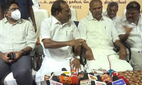 கம்முனு இருங்க.... இது என்ன வீடா...: நெல்லை எம்.பி.யை கண்டித்த அமைச்சர் வீடியோ வைரல்