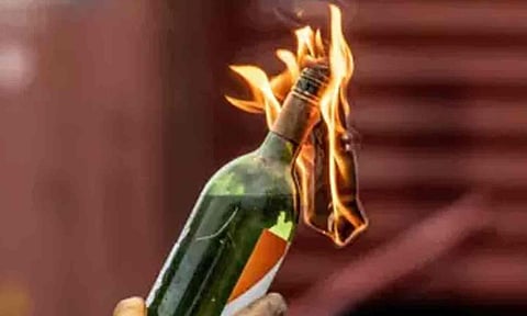 பண்ருட்டி அருகே தி.மு.க. பிரமுகர் வீட்டில் பெட்ரோல் குண்டுகள் வீச்சு