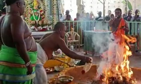 கொடுமுடி மகுடேசுவரர் கோவிலில் ஆடிப்பூர லட்சார்சனை விழா தொடக்கம்