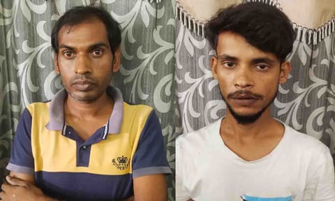 கைது செய்யப்பட்ட சஞ்சித் தாகூர் மற்றும் சுதிர் குமார்.