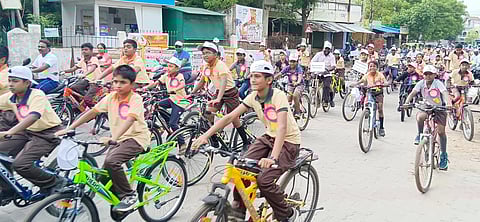 உடல் ஆரோக்கியம் குறித்த சைக்கிள் விழிப்புணர்வு பேரணி
