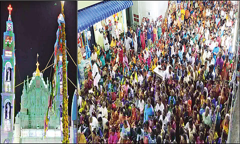 காமநாயக்கன்பட்டி புனித பரலோக மாதா ஆலய விண்ணேற்பு பெருவிழா கொடியேற்றத்துடன் தொடங்கியது