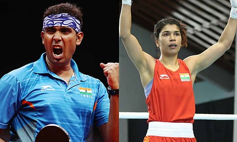 காமன்வெல்த் விளையாட்டு: நிறைவு விழாவில் தேசிய கொடியை ஏந்திச்செல்லும் ஷரத் கமல் மற்றும் நிகாத் ஜரீன்