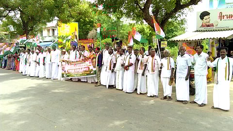 காங்கிரசார் பாதயாத்திரை