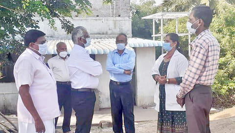 சுகாதார துறை அதிகாரிகள் ஆய்வு நடத்தினர்.
