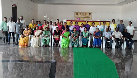 பரமத்தி வட்டார சுகாதார பேரவை கூட்டம் நடைபெற்ற போது எடுத்த படம்.