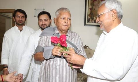 நிதிஷ்குமார் லாலு பிரசாத் சந்திப்பு