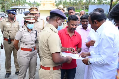 அமைச்சர் முத்துசாமி, மேற்கு மண்டல ஐ.ஜி. ஆய்வு