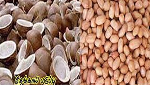அரசு வேளாண் ஒழுங்குமுறை விற்பனை கூடத்தில் தேங்காய், நிலக்கடலை ரூ. 59.45 லட்சத்துக்கு விற்பனை