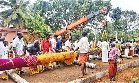 அதங்கோடு கிருஷ்ணசாமி கோவிலில் கொடிமரம் அமைக்க ஏற்பாடு