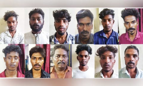 கைது செய்யப்பட்ட கஞ்சா வியாபாரிகள்.