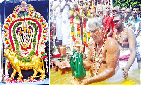 பிள்ளையார்பட்டி விநாயகர் கோவிலில் தீர்த்தவாரி உற்சவம்