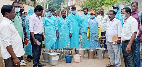 கொசுக்களை ஒழிக்க மருந்து தெளிக்கும் பணி தீவிரம்