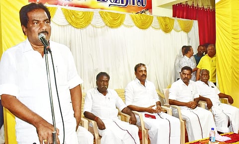 தி.மு.க. செயல் வீரர்கள் கூட்டத்தில் அமைச்சர் பி.மூர்த்தி பேசினார்.