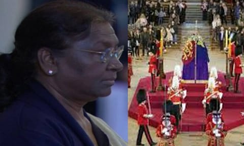 திரவுபதி முர்மு,ராணி எலிசபெத் உடல்