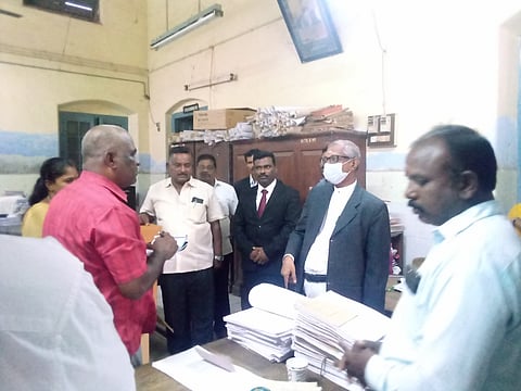 முசிறி சார்பு நீதிமன்றத்தை மாவட்டம் முதன்மை நீதிபதி ஆய்வு