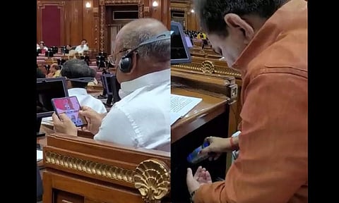 உ.பி சட்டப்பேரவையில் எம்.எல்.ஏக்கள் செய்த அட்டூழியம்- இணையத்தில் வைரலாகும் வீடியோ