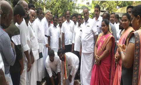 வேர்கிளம்பி பேரூராட்சியில்  புதிய அங்கன்வாடி கட்டிடப்பணிகள்