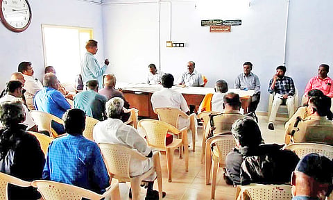 கோட்டாட்சியர் தலைமையில் விவசாயிகள் குறைதீர்க்கும் நாள் கூட்டம் நடைபெற்றது.