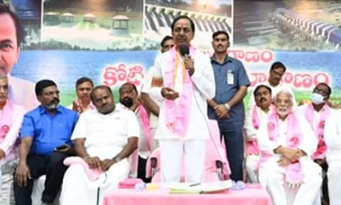 திருமாவளவன்,குமாரசாமி,சந்திரசேகரராவ்,கட்சி நிர்வாகிகள்
