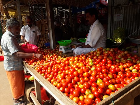 கோவை மார்க்கெட்டில் தக்காளி, வெங்காயம் விலை திடீர் உயர்வு