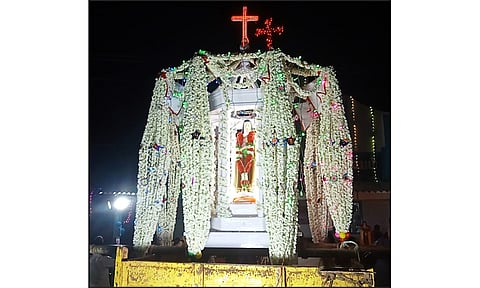 புஷ்பகிரி குழந்தை தெரசால் ஆலயத்தின்  8-ம் ஆண்டு தேர்த் திருவிழா