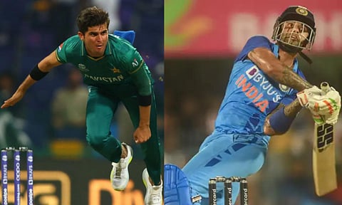 ஷகீன்ஷா அப்ரிடி, சூர்யகுமார் யாதவ்
