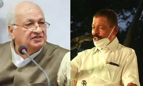 ஆரிப் முகமதுகான், எம்.வி.கோவிந்தன்
