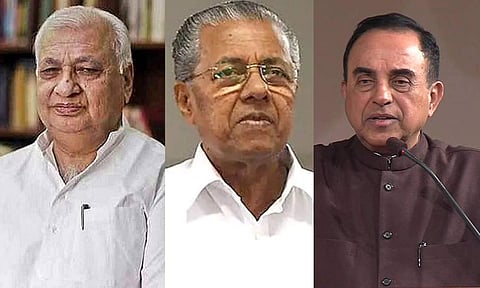 ஆரிப் முகமதுகான்,பினராயி விஜயன்,சுப்பிரமணியன் சுவாமி