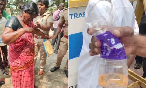 நெல்லை கலெக்டர் அலுவலகத்தில் பெண் தீக்குளிக்க முயற்சி- உடலில் பெட்ரோல் ஊற்றியதால் பரபரப்பு