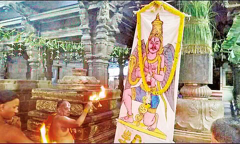 கொடியேற்றம் நடந்த போது எடுத்த படம்.