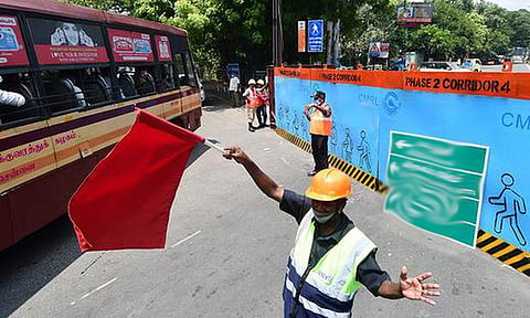 மெட்ரோ ரெயில் பணிகள்: தியாகராயநகர், நந்தனத்தில் நாளை முதல் போக்குவரத்து மாற்றம்