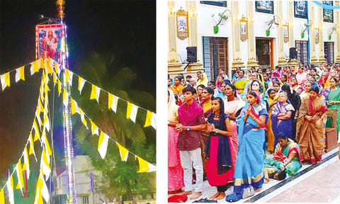 விளாங்குடி கிறிஸ்து அரசர் ஆலய கொடியேற்றம்
