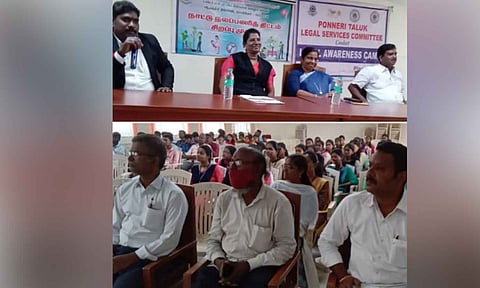 கல்லூரி மாணவர்களிடையே இலவச சட்ட விழிப்புணர்வு