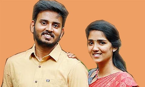 மணமக்கள் :மோகன்ராஜ்- ராஜூ
