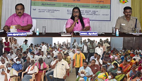 பரமத்தியில் கருத்து கேட்பு கூட்டம் நடைபெற்ற போது எடுத்த படம்.