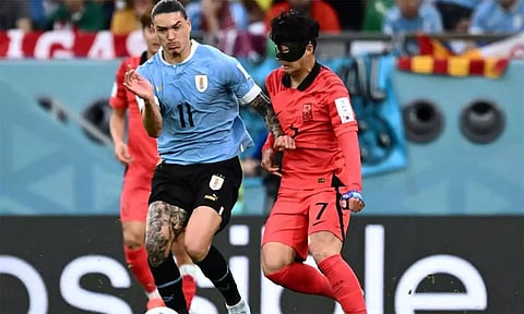 கோல் இன்றி டிராவில் முடிந்த உருகுவே- தென் கொரியா ஆட்டம்