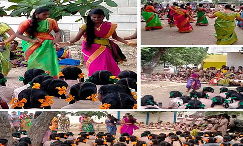 கலைப்போட்டியில் அசத்திய பெருமாநல்லூர் பள்ளி மாணவிகள்
