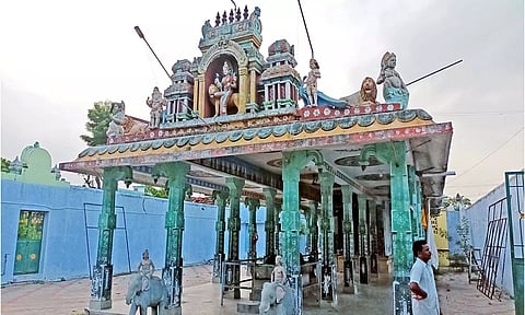 திருட்டு நடந்த அம்மன் கோவில்.