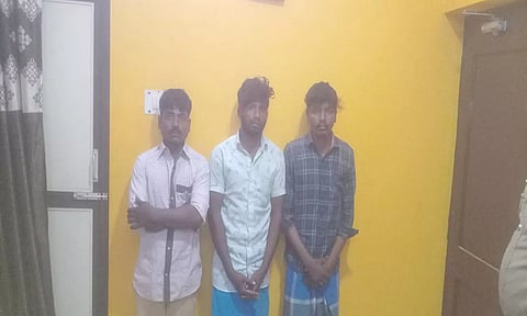 தலையில் அண்டாவை கவிழ்த்து மளிகை கடையில் திருடிய கொள்ளையர்கள் கைது